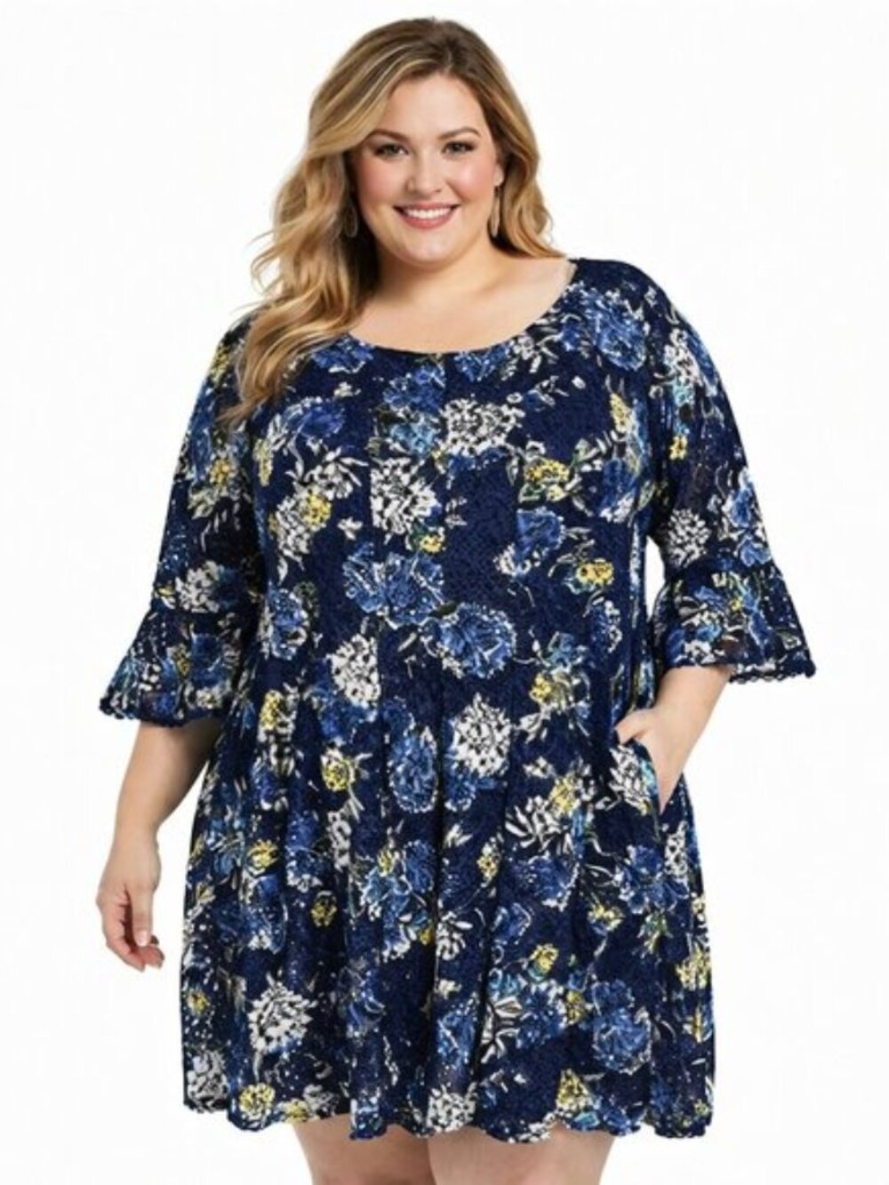 Chris McLaughlin Floral Dress Plus 24W Size Floral Fit & Flare